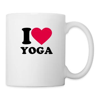 I love yoga - Mug - white - Right