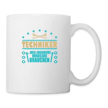 Techniker Schule Abschluss Fortbildung Ingenieur - Tasse - Weiß - Rechts
