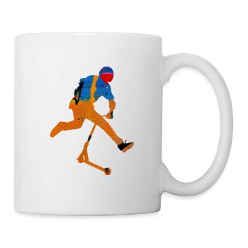 trottinette freestyle - Mug blanc - blanc - Droite