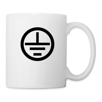 Electrician symbol electrical grounding - Mug - white - Right