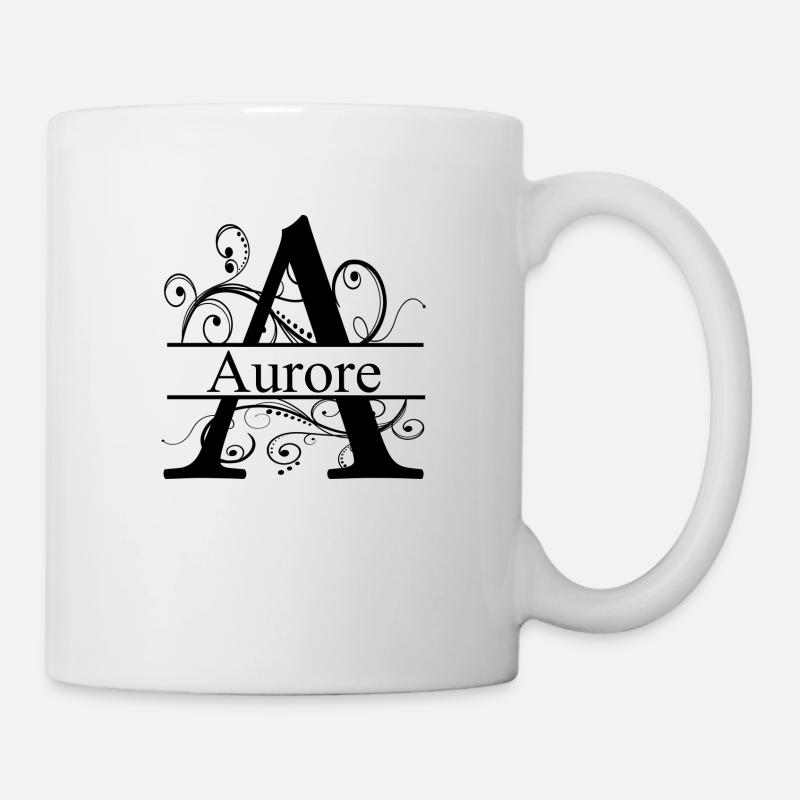 Monogramme avec le prenom Aurore - Mug blanc - blanc