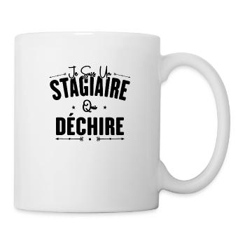 Stagiaire Qui Déchire Cadeau Humour Personnalisé - Mug blanc - blanc - Droite