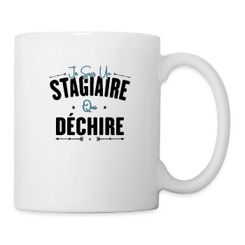 Stagiaire Qui Déchire Cadeau Humour Personnalisé - Mug blanc - blanc - Droite