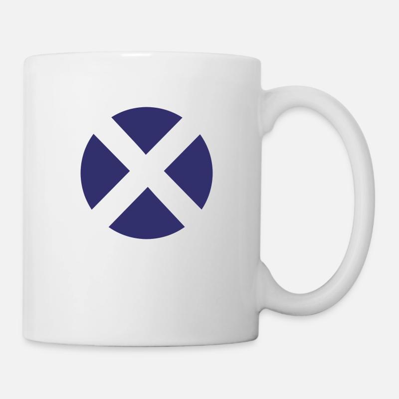 scotland Flag Round Target - Mug - white
