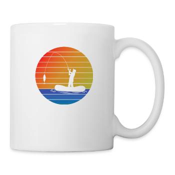 Pêcher pêcher rétro pêche pêche pêche - Mug blanc - blanc - Droite