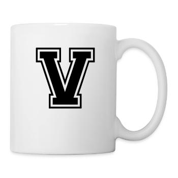 Letter V Football Team | Baseball| Universitätsbasketball - Tasse - Weiß - Rechts