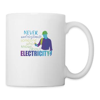Électriciens - Mug blanc - blanc - Droite
