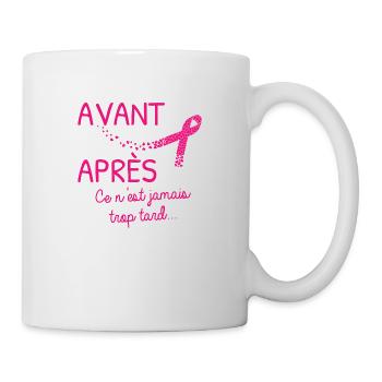 Octobre rose Lutte contre le cancer du sein - Mug blanc - blanc - Droite