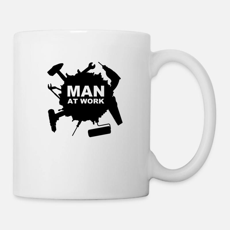 Man at work - for all workhorses and craftsmen - Mug - white