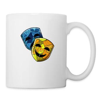Streetart Masken Theater - Tasse - Weiß - Rechts