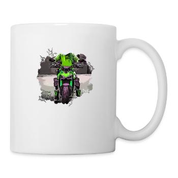 Naked Bike vert - Mug blanc - blanc - Droite