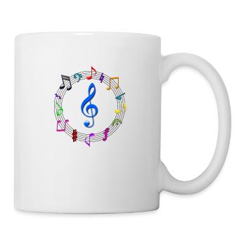 Clé de partition - Mug blanc - blanc - Droite