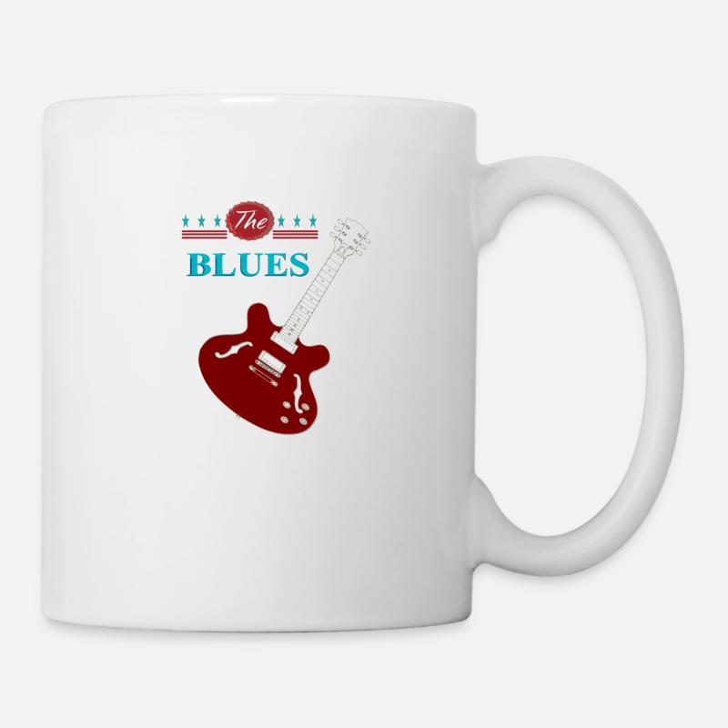 The Blues Electric Vintage Guitar - Mug blanc - blanc