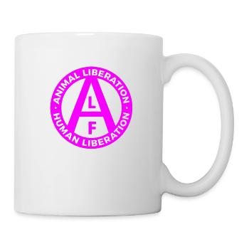 alfanimalliberationhumanliberation rose - Mug blanc - blanc - Droite