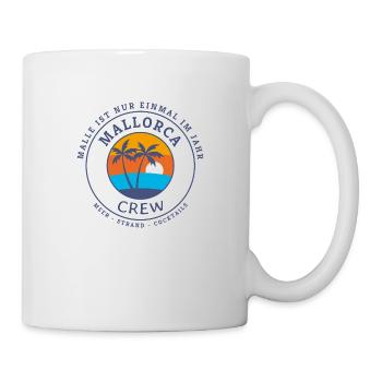 Mallorca Crew - Malle ist nur einmal im Jahr - Tasse - Weiß - Rechts