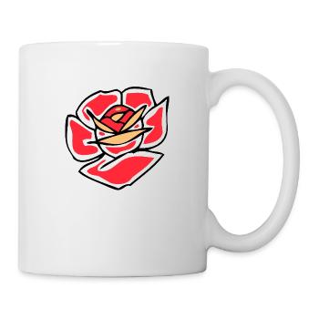 pink flower - Mug - white - Right