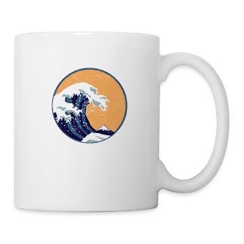 Waves The Big Wave In Front of Kanagawa Retro Art Poison - Mug - white - Right