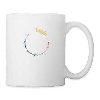 Yoga Kreis bunt - Tasse - Weiß - Rechts