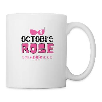 Rosa Oktober Kampf gegen Brustkrebs - Tasse - Weiß - Rechts