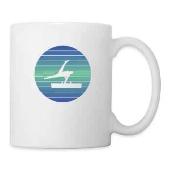 Turnen Bodenturnen Retro Geräteturnen Turnverein - Tasse - Weiß - Rechts