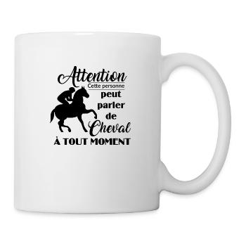Cadeau pour cavalière - Mug blanc - blanc - Droite