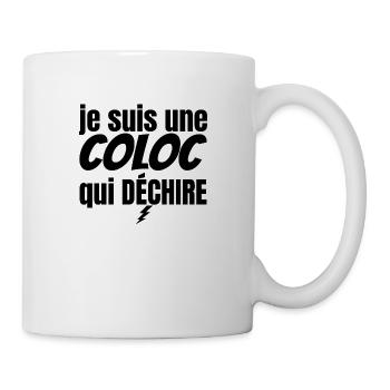 coloc qui déchire - Mug blanc - blanc - Droite
