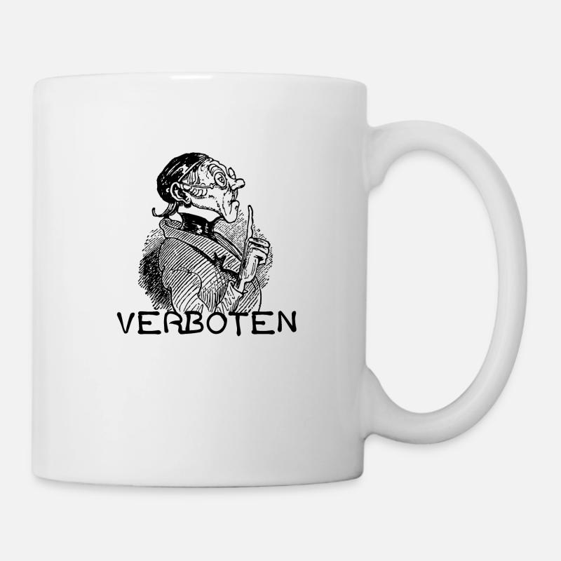 VERBOTEN Wilhelm Busch Lehrer Lämpel - Tasse - Weiß