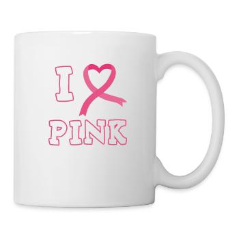 I love pink cadeau octobre rose - Mug blanc - blanc - Droite