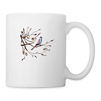 Oiseau - Mug blanc - blanc - Droite