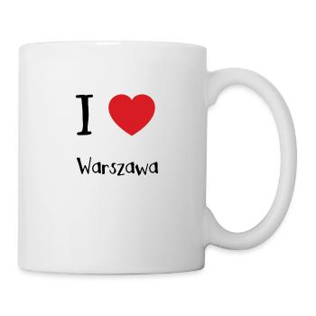 J’aime Warszawa - Heart Love Warsaw - Mug blanc - blanc - Droite