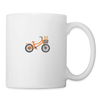 Corgi auf Fahrrad Radeln Corgi-Liebhaber Geschenk - Tasse - Weiß - Rechts