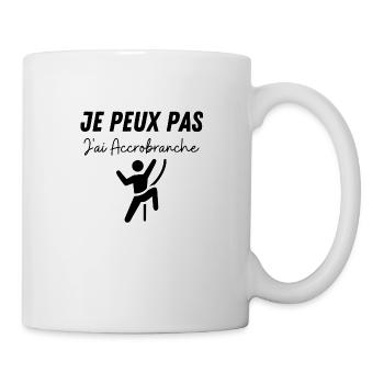 je peux pas j ai Accrobranche arbre sport loisir - Mug blanc - blanc - Droite