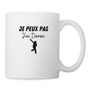 je peux pas j ai danse - Mug blanc - blanc - Droite