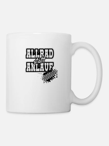 allrad statt anlauf - Tasse - Weiß