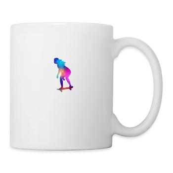 Skateboard Girl Skater Skateboarding Gift - Mug - white - Right