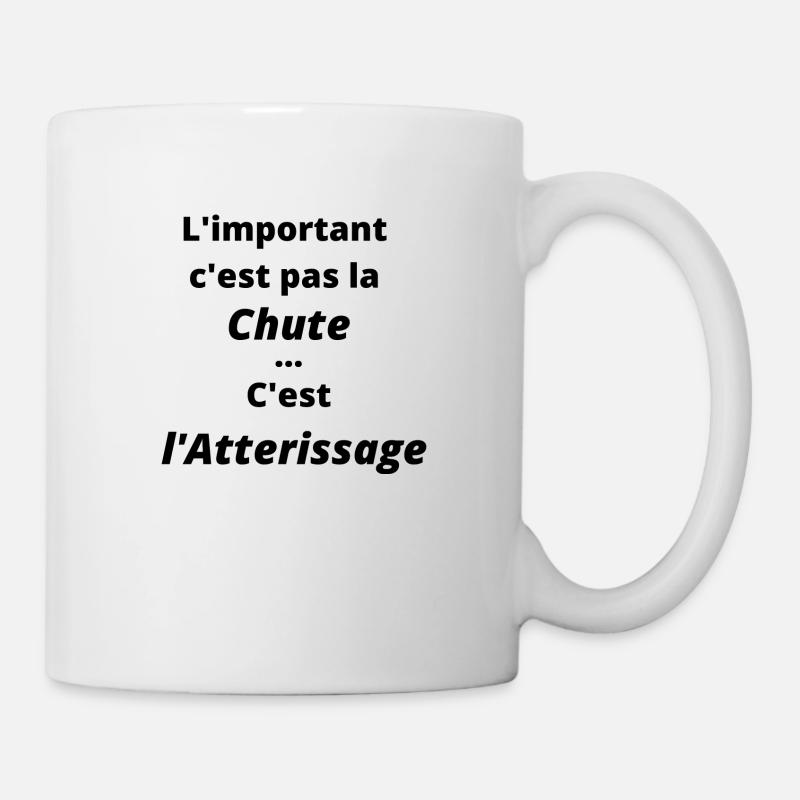 L important c est pas la chute - Mug blanc - blanc