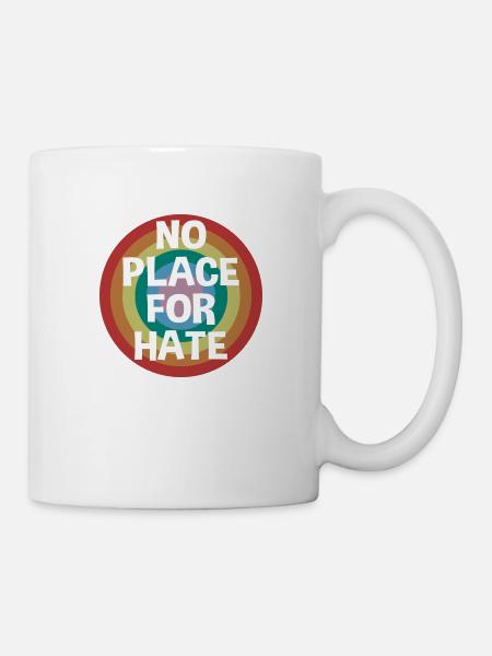 Pas de place pour la haine de la tolérance Diversité - Mug blanc - blanc