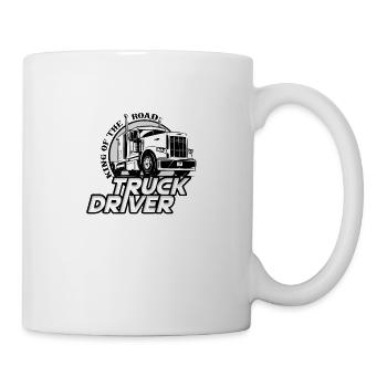 Chauffeur de camion, chauffeur de camion, roi de la route, lumineux - Mug blanc - blanc - Droite