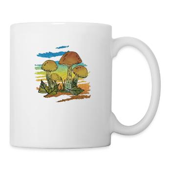 Pilze - Tasse - Weiß - Rechts