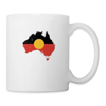 Aboriginal Flag Australia Card Gift Idea - Mug - white - Right