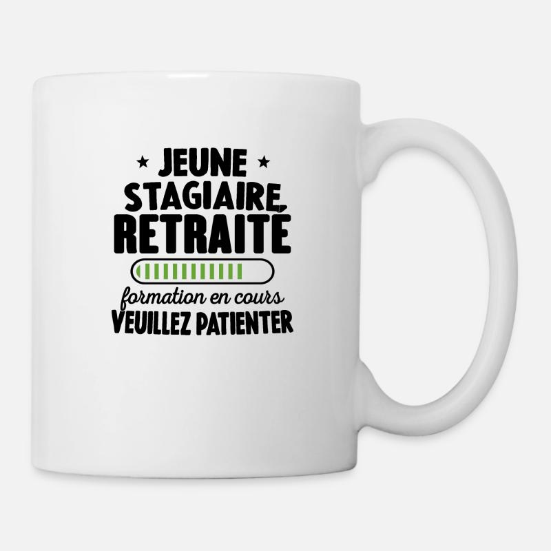 Jeune Stagiaire Retraité Formation En Cours - Mug blanc - blanc