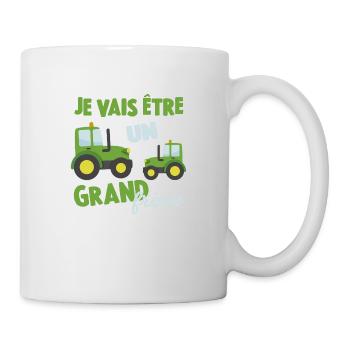 Tracteur Garçons Je Vais Être Un Grand Frère - Mug blanc - blanc - Droite