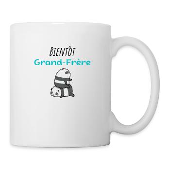 bientôt grand frère cadeau pour future grand frère - Mug blanc - blanc - Droite