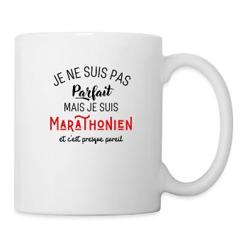 Pas parfait mais marathonien - Mug blanc - blanc - Droite
