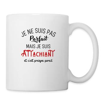 Pas parfait mais attachiant - Mug blanc - blanc - Droite