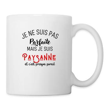 Pas parfaite mais paysanne - Mug blanc - blanc - Droite
