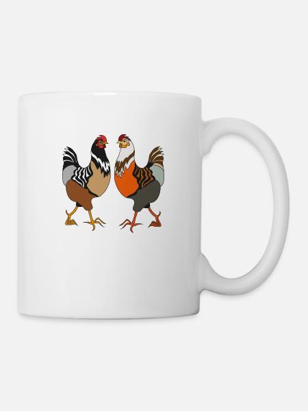 Hühner - Tasse - Weiß