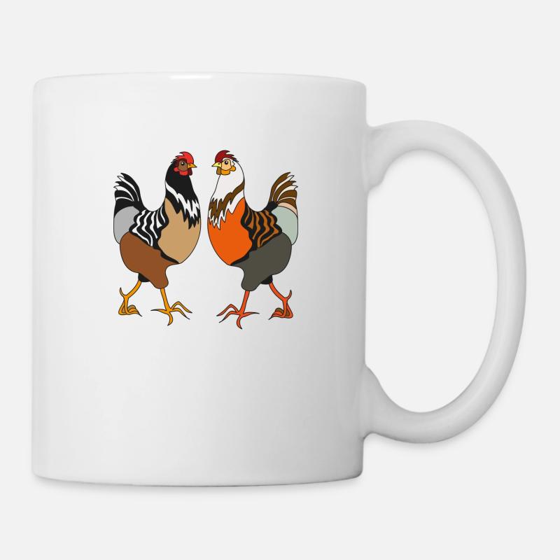 Hühner - Tasse - Weiß