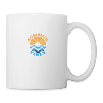 Summer Vibes Sunshine and Ocean Gift Idea - Mug - white - Right