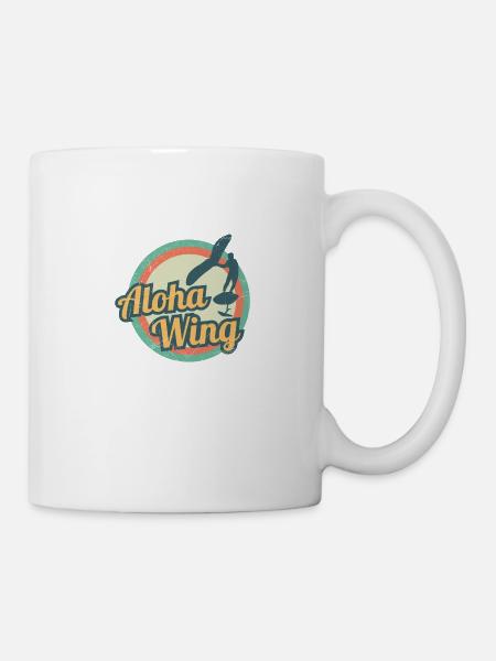 Wing Foiling Aloha Wing Wingsurf Hawaii Cadeau - Mug blanc - blanc